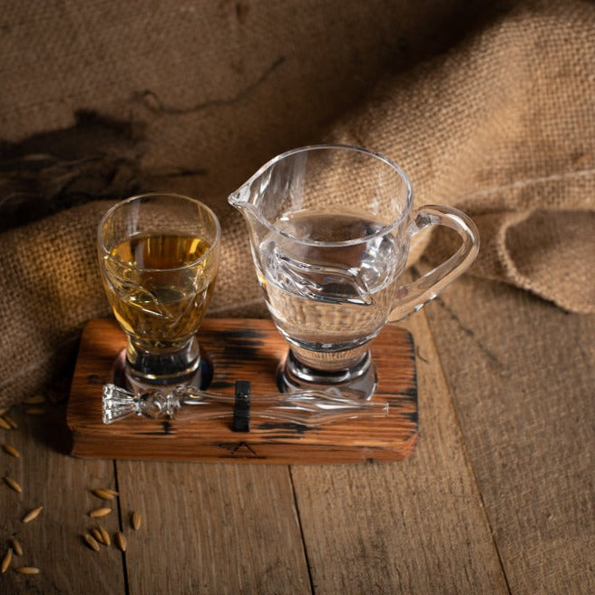 Spirit Glass and jug with mini Whisky Dropper