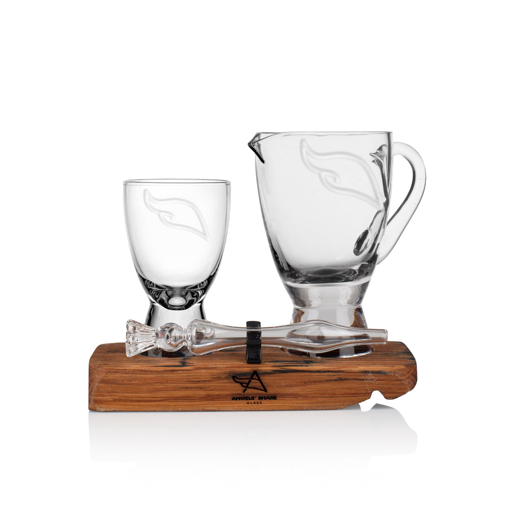 Spirit Glass and jug with mini Whisky Pipette