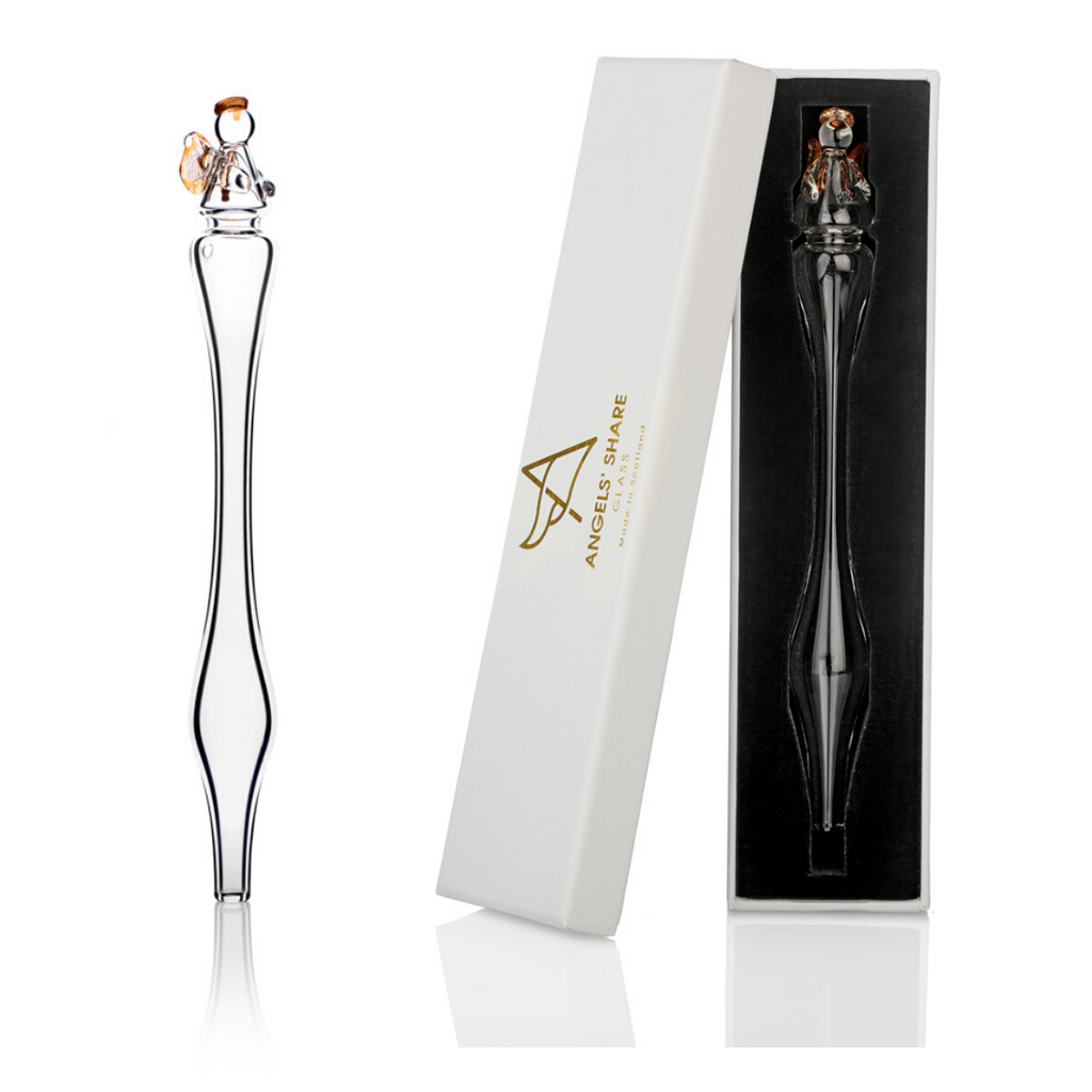 Angel Topped Glass Whisky Water Pipette